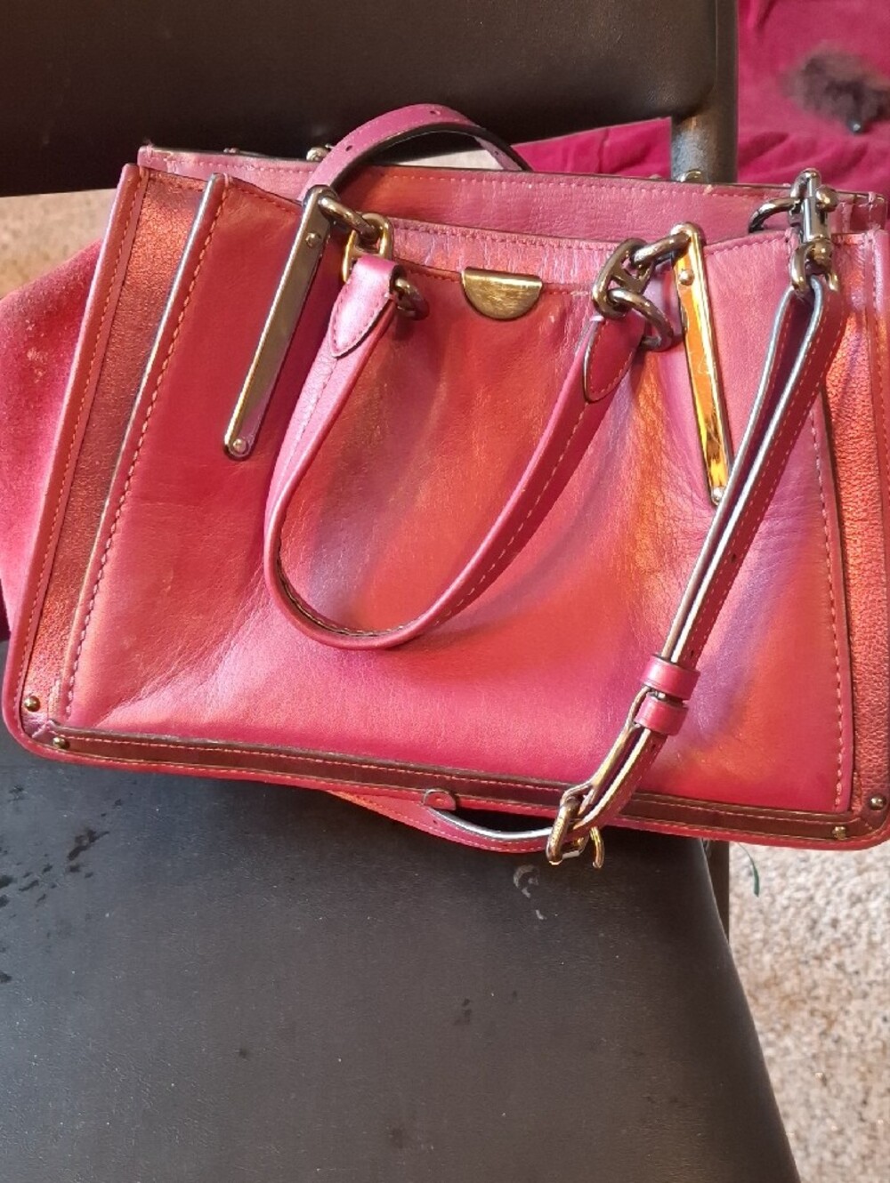 Coach Dreamer Classic Structured Women’s Handbag in Deep Pink Crossbody - Picture 2 of 14